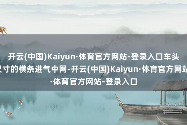 开云(中国)Kaiyun·体育官方网站-登录入口车头给与了大尺寸的横条进气中网-开云(中国)Kaiyun·体育官方网站-登录入口