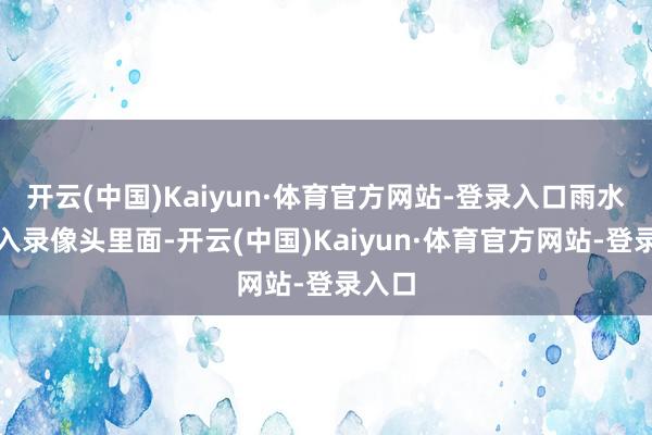 开云(中国)Kaiyun·体育官方网站-登录入口雨水等侵入录像头里面-开云(中国)Kaiyun·体育官方网站-登录入口