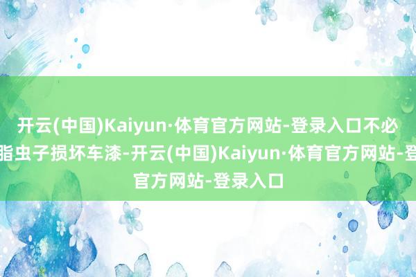 开云(中国)Kaiyun·体育官方网站-登录入口不必惦念树脂虫子损坏车漆-开云(中国)Kaiyun·体育官方网站-登录入口