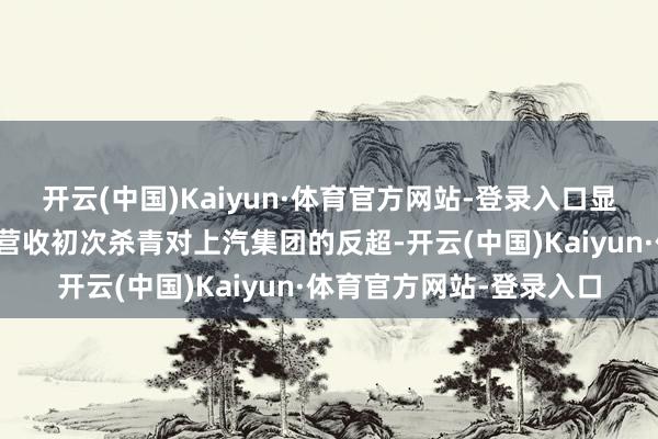 开云(中国)Kaiyun·体育官方网站-登录入口显得终点扎眼：比亚迪的营收初次杀青对上汽集团的反超-开云(中国)Kaiyun·体育官方网站-登录入口