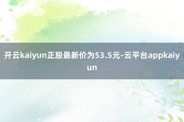 开云kaiyun正股最新价为53.5元-云平台appkaiyun