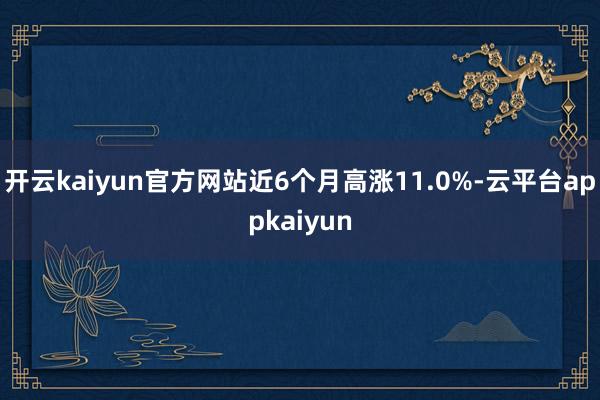 开云kaiyun官方网站近6个月高涨11.0%-云平台appkaiyun