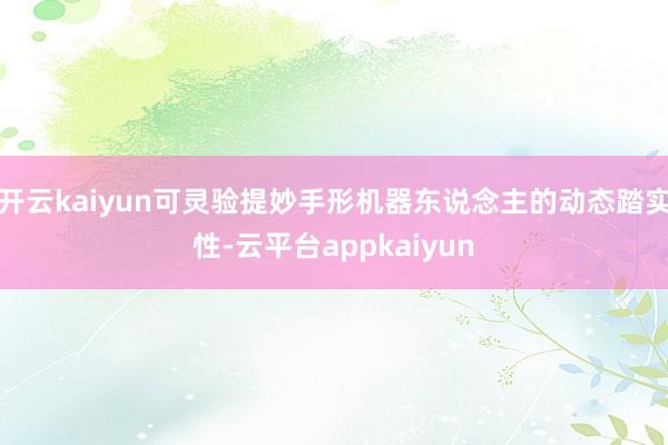 开云kaiyun可灵验提妙手形机器东说念主的动态踏实性-云平台appkaiyun