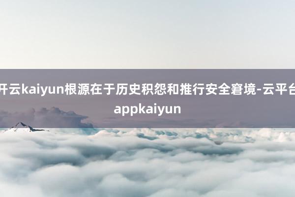 开云kaiyun根源在于历史积怨和推行安全窘境-云平台appkaiyun