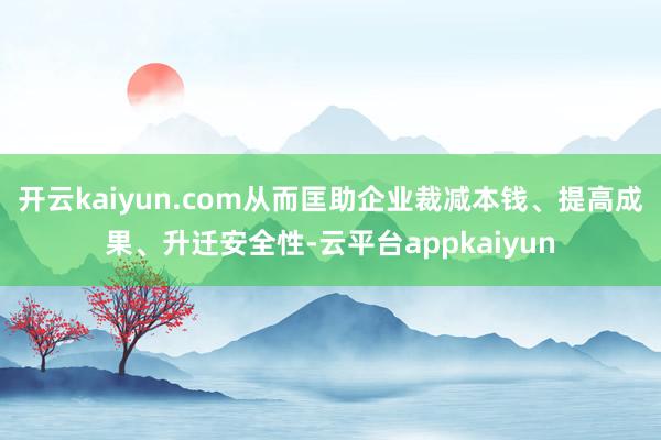 开云kaiyun.com从而匡助企业裁减本钱、提高成果、升迁安全性-云平台appkaiyun